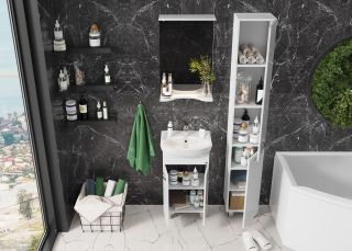 Напольная тумба под раковину Onika Коралл 104701 47см белый